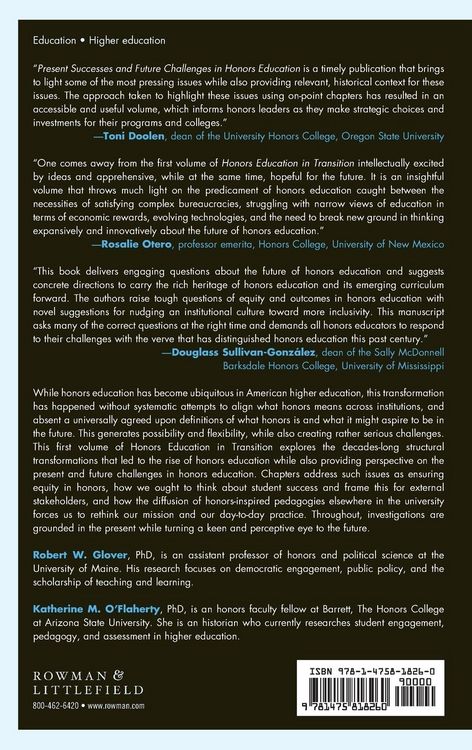 Produktbild: Present Successes and Future Challenges in Honors Education