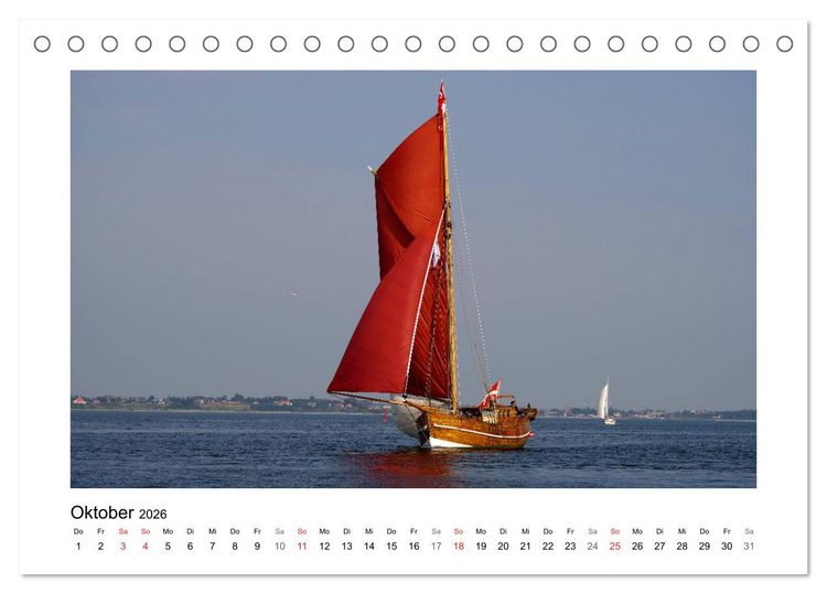 Produktbild: Segelschiffe auf dem Limfjord (Tischkalender 2026 DIN A5 quer), CALVENDO Monatskalender