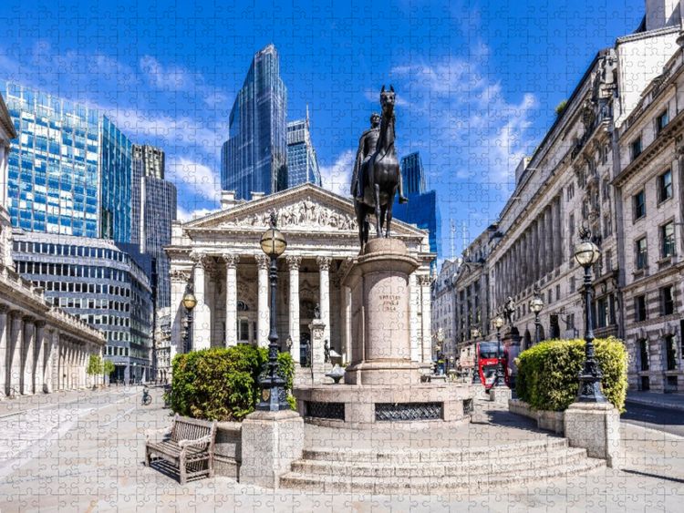 Produktbild: CALVENDO Puzzle Royal Exchange in der City of London | 1000 Teile Lege-Gr&ouml;&szlig;e 64x48cm Foto-Puzzle f&uuml;r gl&uuml;ckliche Stunden