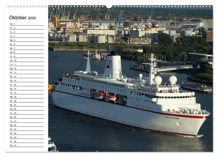 Produktbild: Dicke P&ouml;tte im Hafen und auf gro&szlig;er Fahrt (Wandkalender 2026 DIN A2 quer), CALVENDO Monatskalender