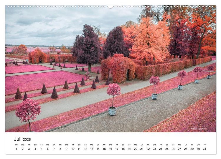 Produktbild: Die Lausitz im faszinierenden Infrarotlicht (hochwertiger Premium Wandkalender 2026 DIN A2 quer), Kunstdruck in Hochglanz