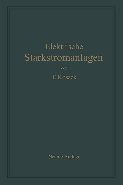 Produktbild: Elektrische Starkstromanlagen