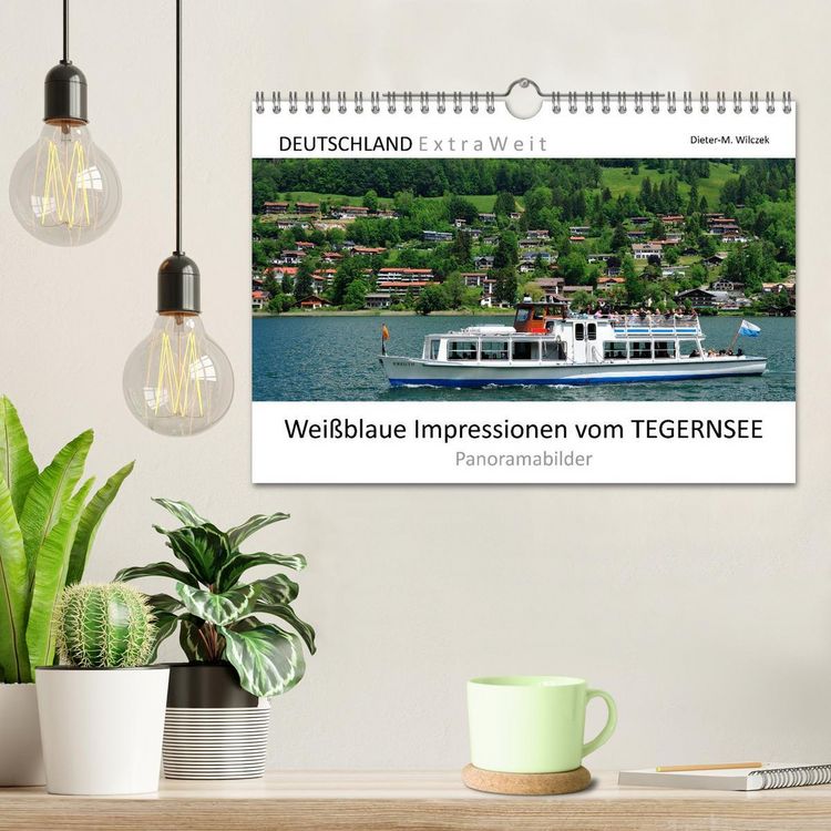 Produktbild: Wei&szlig;blaue Impressionen vom Tegernsee (Wandkalender 2026 DIN A4 quer), CALVENDO Monatskalender