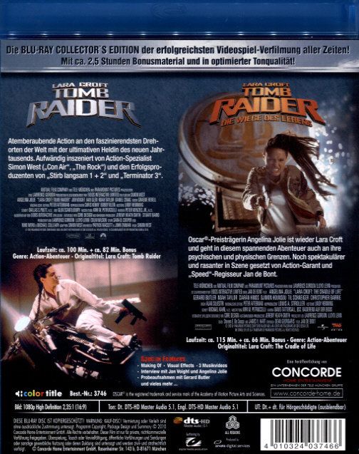 Produktbild: Tomb Raider 1+2 [CE] [2 BRs]