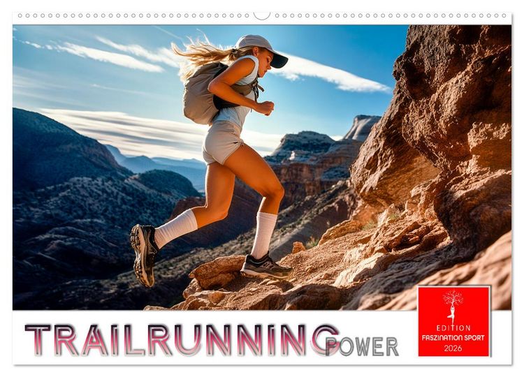 Produktbild: Trailrunning Power (Wandkalender 2026 DIN A2 quer), CALVENDO Monatskalender