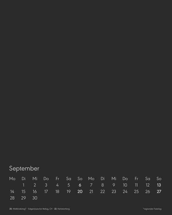 Produktbild: Kreativ-Kalender Tischaufsteller hoch schwarz 2026 - 16 x 20 - Foto, Malen, Basteln A4 - datiert - Kreativkalender - Foto-Kalender - Alpha Edition