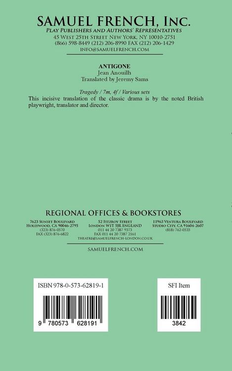 Produktbild: Antigone (Sams, Trans.)