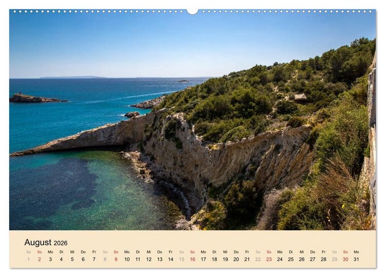 Produktbild: Ibiza Dalt Vila, Sa Penya und La Marina (hochwertiger Premium Wandkalender 2026 DIN A2 quer), Kunstdruck in Hochglanz