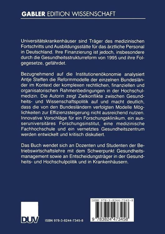 Produktbild: Universit&auml;tskrankenh&auml;user im reformierten Gesundheitswesen