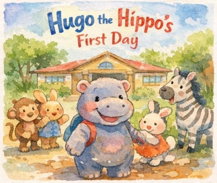 Produktbild: Hugo, The Hippo First day to school