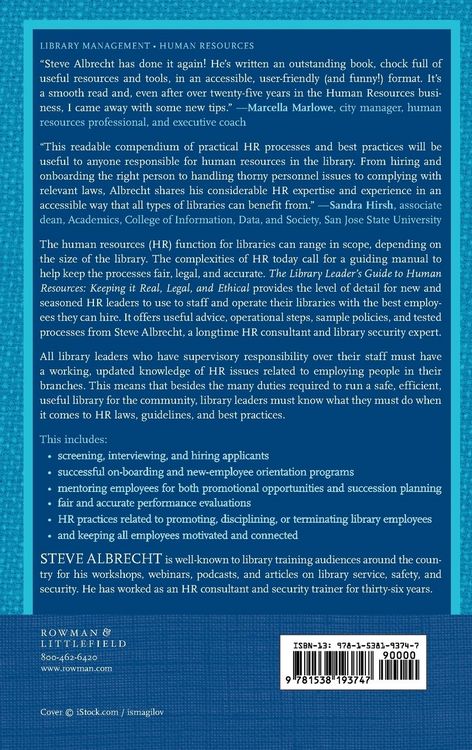 Produktbild: Library Leader's Guide to Human Resources