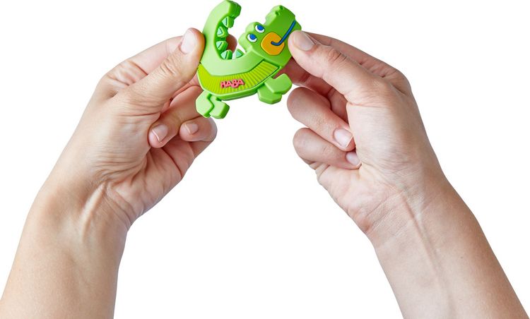 Produktbild: HABA Greifling Kroko mit Rillen gr&uuml;n