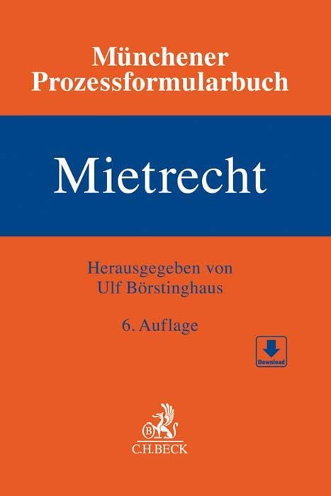 Produktbild: Münchener Prozessformularbuch Bd. 1: Mietrecht