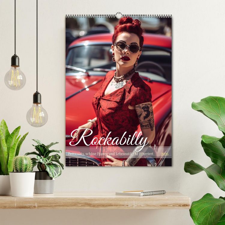 Produktbild: Rockabilly (Wandkalender 2026 DIN A2 hoch), CALVENDO Monatskalender