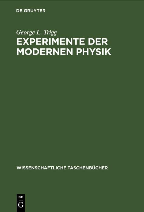 Produktbild: Experimente der modernen Physik