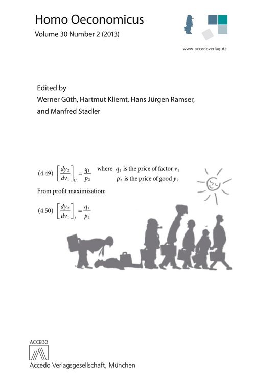 Produktbild: Homo Oeconomicus 30 (2)