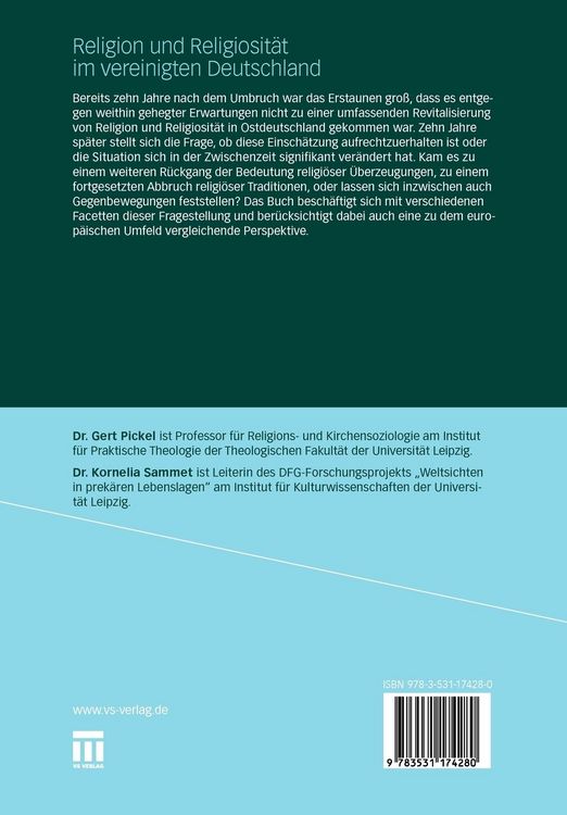 Produktbild: Religion und Religiosit&auml;t im vereinigten Deutschland