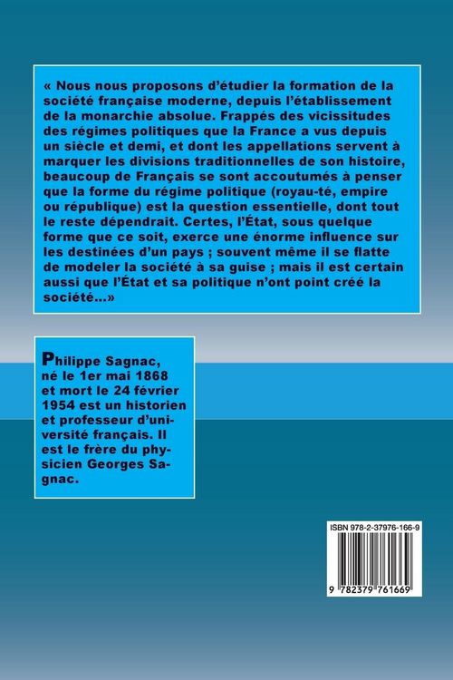 Produktbild: La formation de la soci&eacute;t&eacute; fran&ccedil;aise moderne