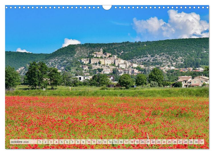 Produktbild: Les villages perch&eacute;s de Provence (Calendrier mural 2026 DIN A3 vertical), CALVENDO calendrier mensuel