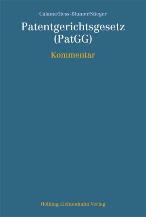Produktbild: Patentgerichtsgesetz (PatGG)