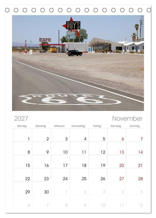 Produktbild: Tischplaner 2027 - Route 66 im S&uuml;dwesten (A5 Tischkalender zum Aufstellen) CALVENDO