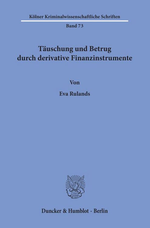 Produktbild: T&auml;uschung und Betrug durch derivative Finanzinstrumente.