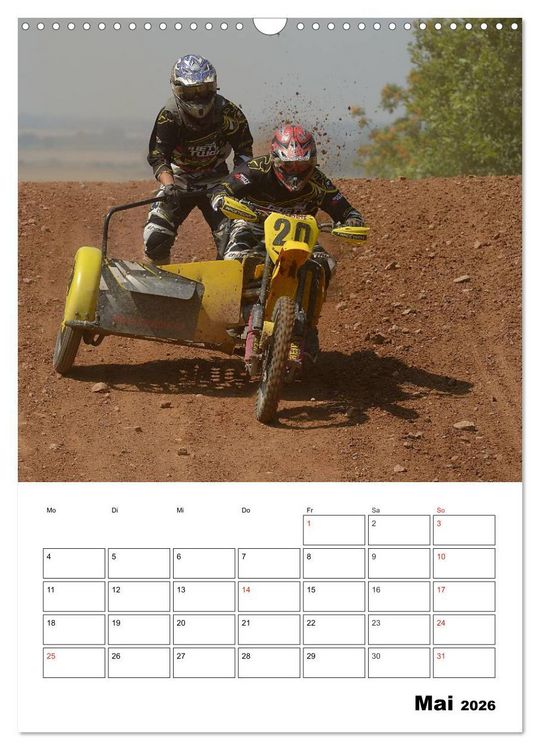 Produktbild: Motocross Terminplaner (Wandkalender 2026 DIN A3 hoch), CALVENDO Monatskalender