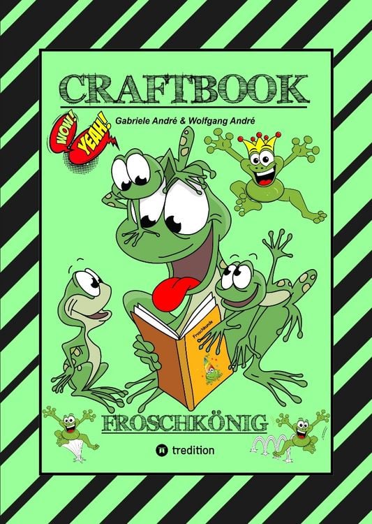 Produktbild: CRAFTBOOK - 120 BLATT MIT LUSTIGEN MOTIVEN - WISSENSWERTES - FROG JUMPING GAME - KNIFFLIGE R&Auml;TSEL UND AUFGABEN - STORYTELLING - ZEICHNEN