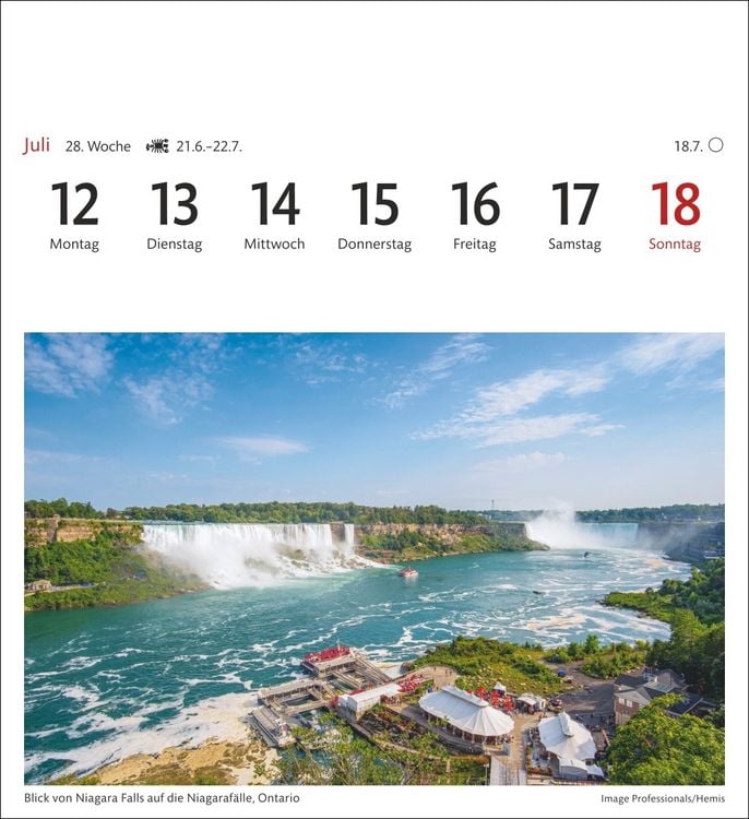Produktbild: Kanada Sehnsuchtskalender 2027 - Wochenkalender mit 53 Postkarten