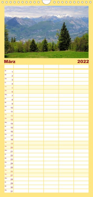 Produktbild: Familienplaner Gardasee (Wandkalender 2022 , 21 cm x 45 cm, hoch)