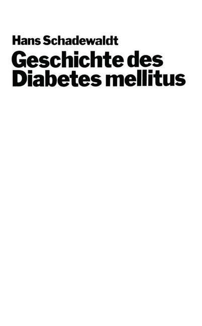 Produktbild: Geschichte des Diabetes mellitus