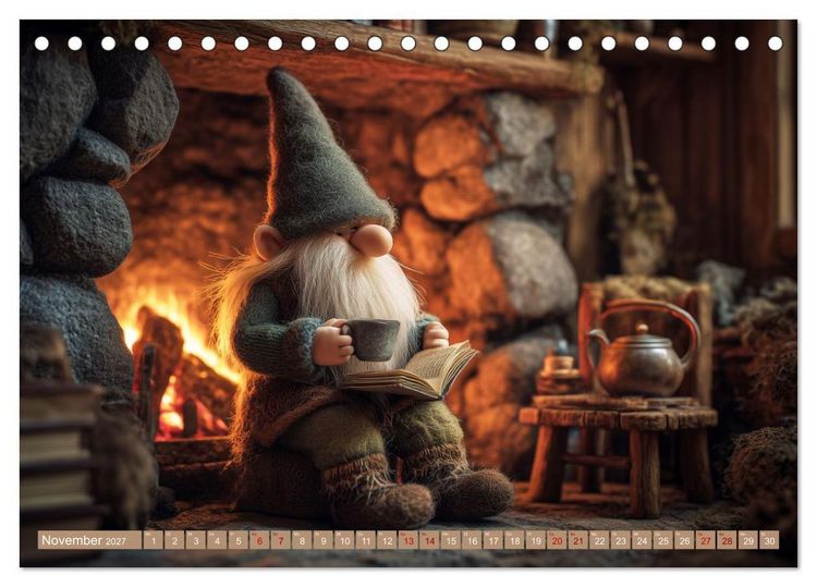 Produktbild: Wichtelgl&uuml;ck zwischen Wald und Wiese (Tischkalender 2027 DIN A5 quer), CALVENDO Monatskalender