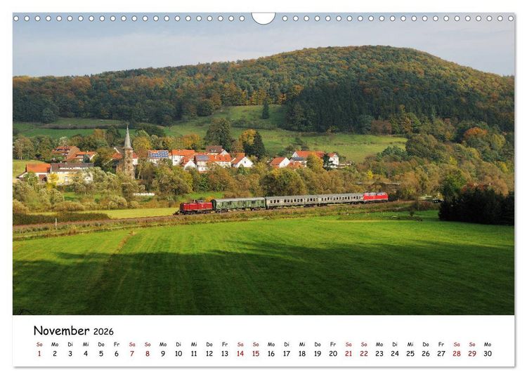 Produktbild: Hessische Nebenbahnen - Unterwegs in Nordhessen (Wandkalender 2026 DIN A3 quer), CALVENDO Monatskalender