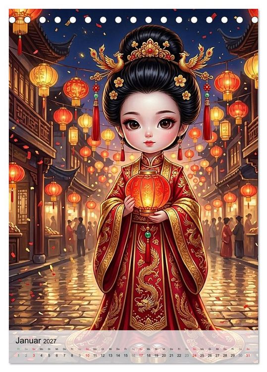 Produktbild: Fabulous Dolls &ndash; Perlen Asiens (Tischkalender 2027 DIN A5 hoch), CALVENDO Monatskalender