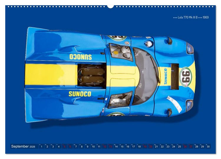 Produktbild: Legenden des Rennsports Historic Sports Cars 1960-1975 (hochwertiger Premium Wandkalender 2026 DIN A2 quer), Kunstdruck in Hochglanz