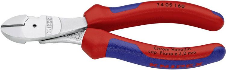 Produktbild: Knipex 74 05 160 Werkstatt Kraft-Seitenschneider mit Facette 160 mm