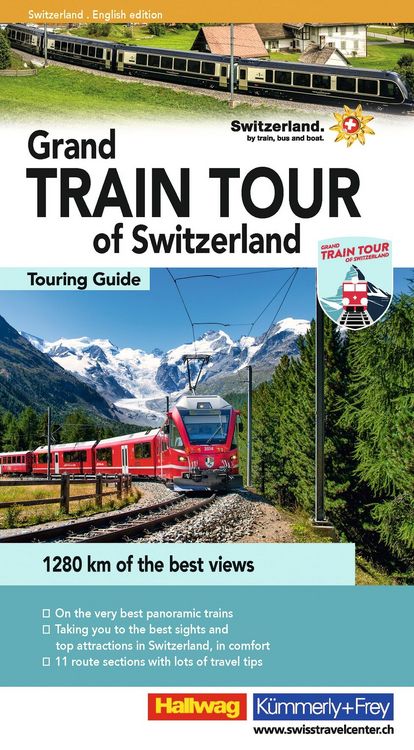 Produktbild: Hallwag Reisef&uuml;hrer Grand Train Tour of Switzerland, englische Ausgabe