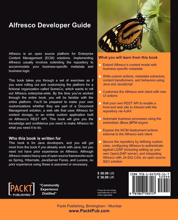 Produktbild: Alfresco Developer Guide