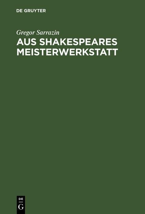 Produktbild: Aus Shakespeares Meisterwerkstatt