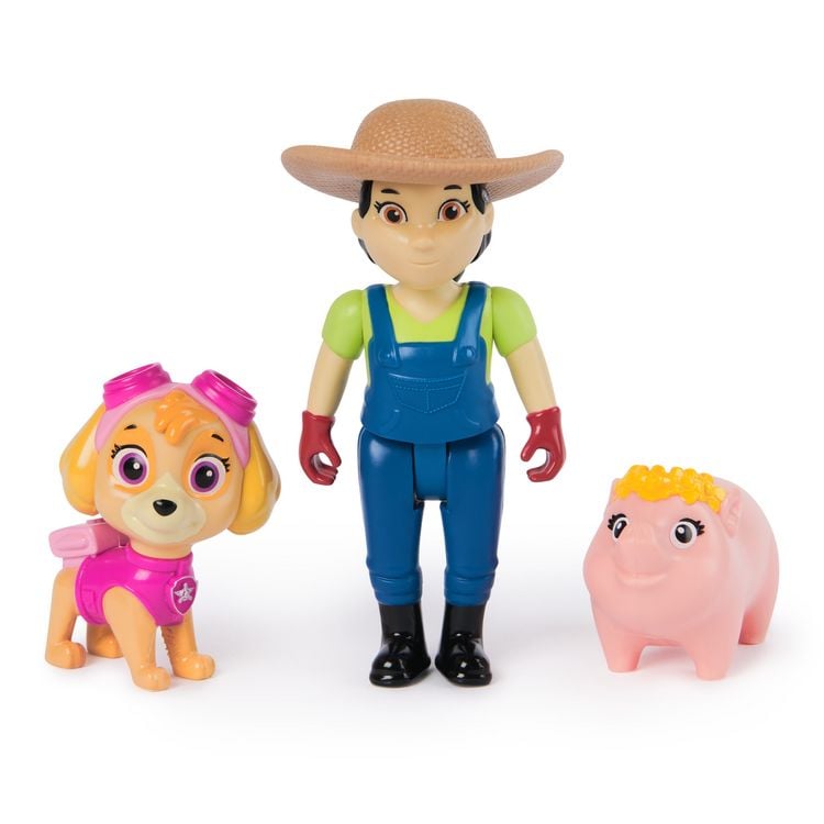 Produktbild: PAW Patrol Hero Pups &ndash; Actionfigurenset mit Skye Hundefigur, B&auml;uerin Yumi Figur und 1 Schweinchen
