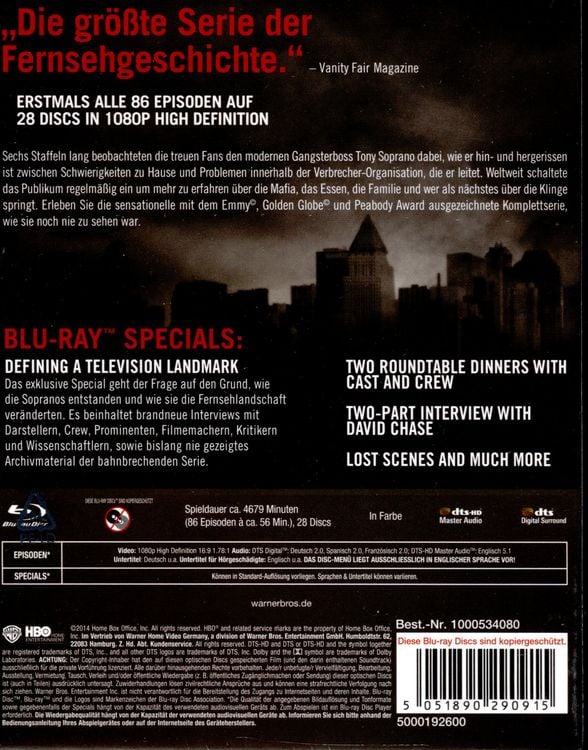 Produktbild: Die Sopranos: Die komplette Serie [28 BRs]