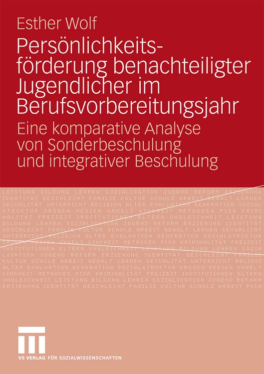 Produktbild: Pers&ouml;nlichkeitsf&ouml;rderung benachteiligter Jugendlicher im Berufsvorbereitungsjahr