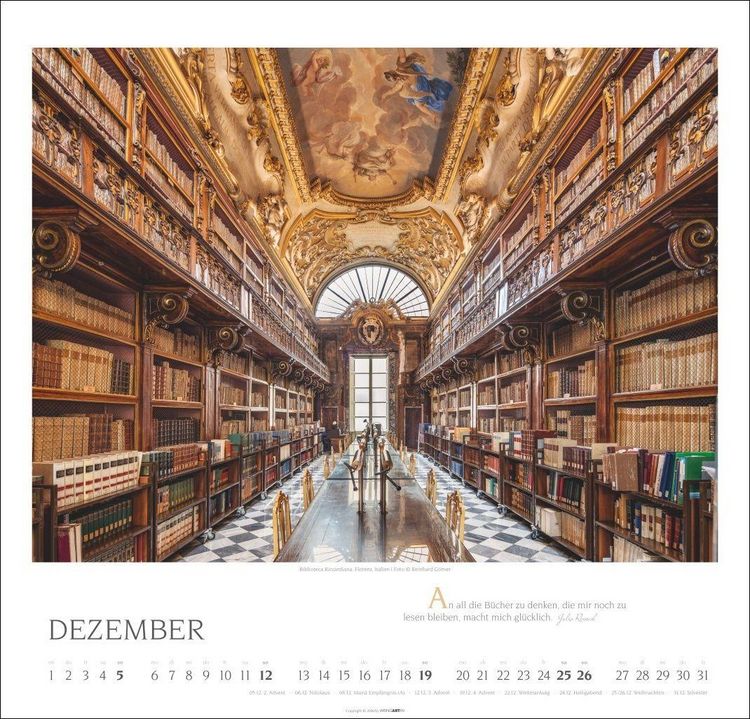 Produktbild: Welt der Bibliotheken Kalender 2027