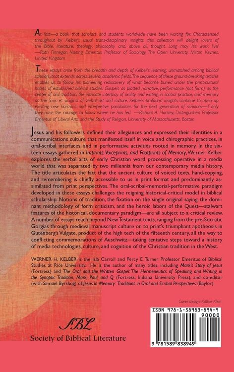 Produktbild: Imprints, Voiceprints, and Footprints of Memory