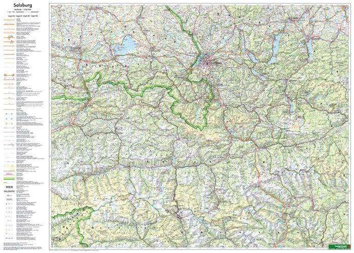 Produktbild: Freytag & berndt Poster Land Salzburg Salzkammergut 1:200.000