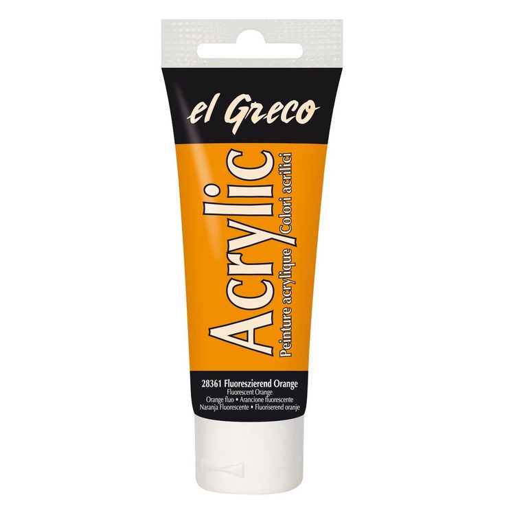 Produktbild: KREUL el Greco Acrylic Fluoreszierend orange 75ml Tube