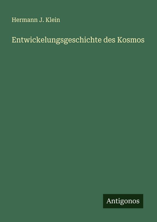 Produktbild: Entwickelungsgeschichte des Kosmos
