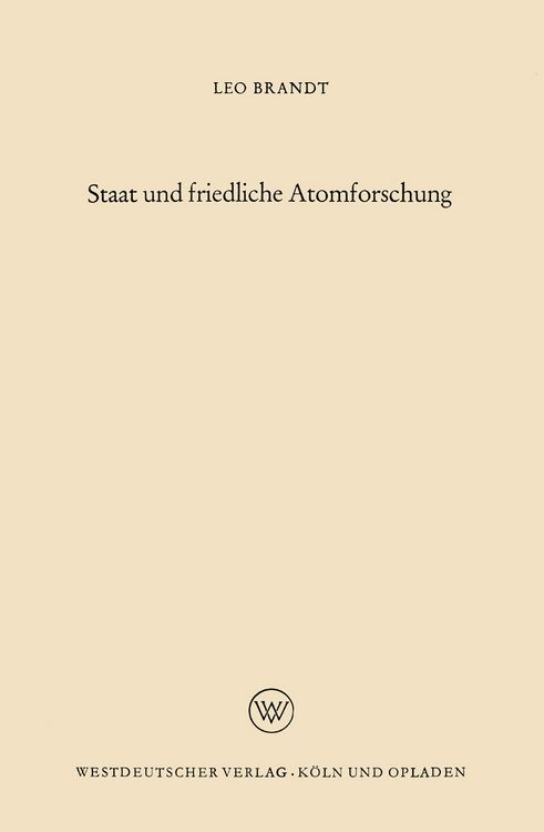 Produktbild: Staat und friedliche Atomforschung