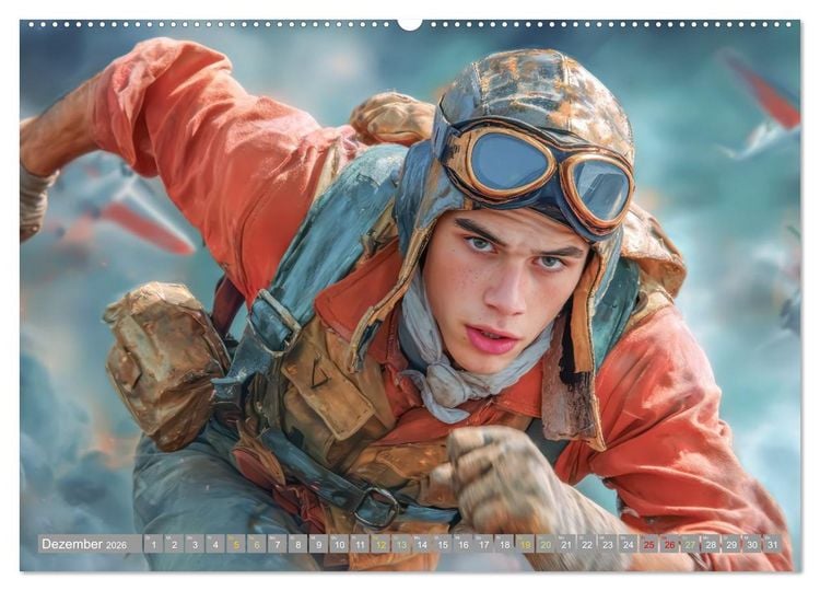 Produktbild: Waghalsige Piloten - im Frieden und Konflikt (Wandkalender 2026 DIN A2 quer), CALVENDO Monatskalender