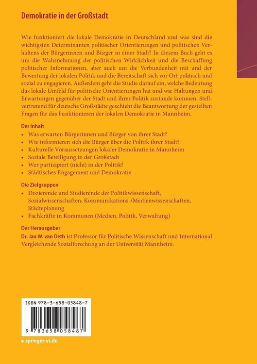 Produktbild: Demokratie in der Gro&szlig;stadt
